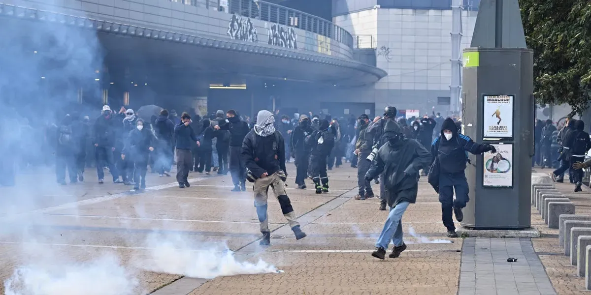 Chaos and looting roiled major cities as Europeans poured into the streets to protest rising living costs