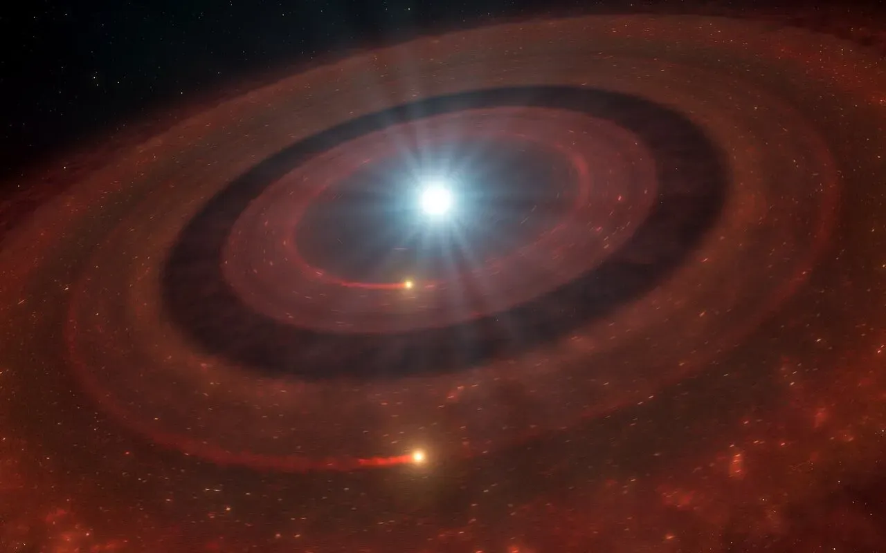 Double debris disk orbiting a dead star hints at our solar system's future