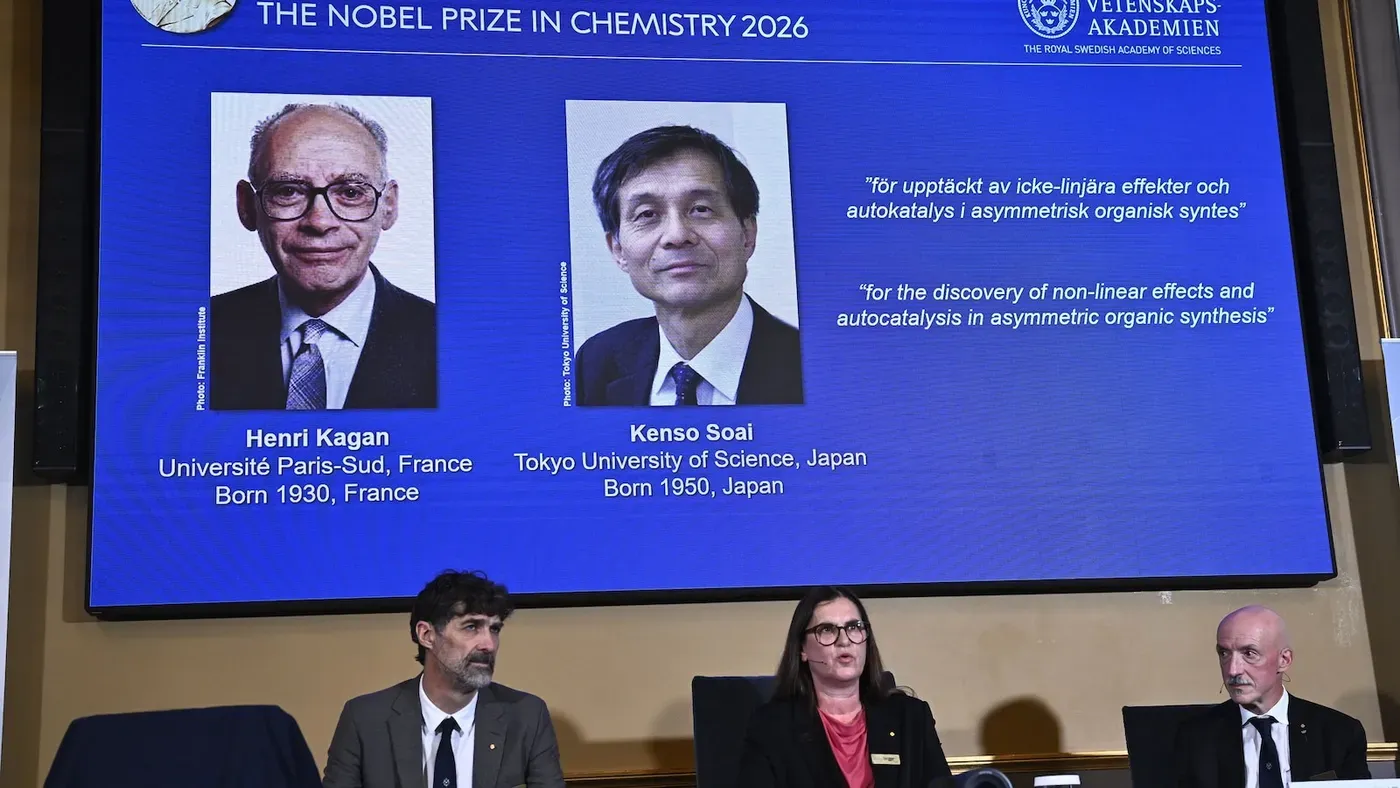 Nobel Prize in chemistry set to be awarded in Stockholm