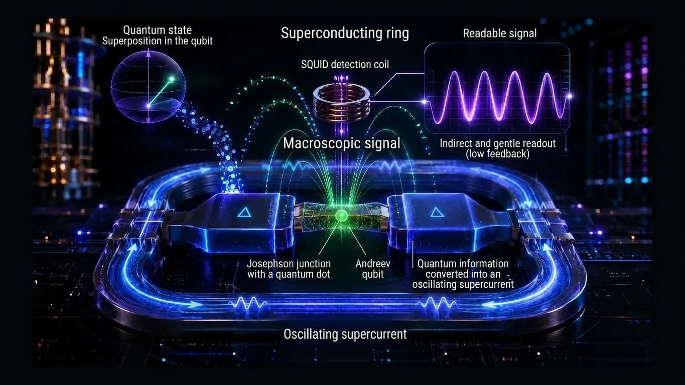 Supercurrent enables the reading of quantum information without destroying it