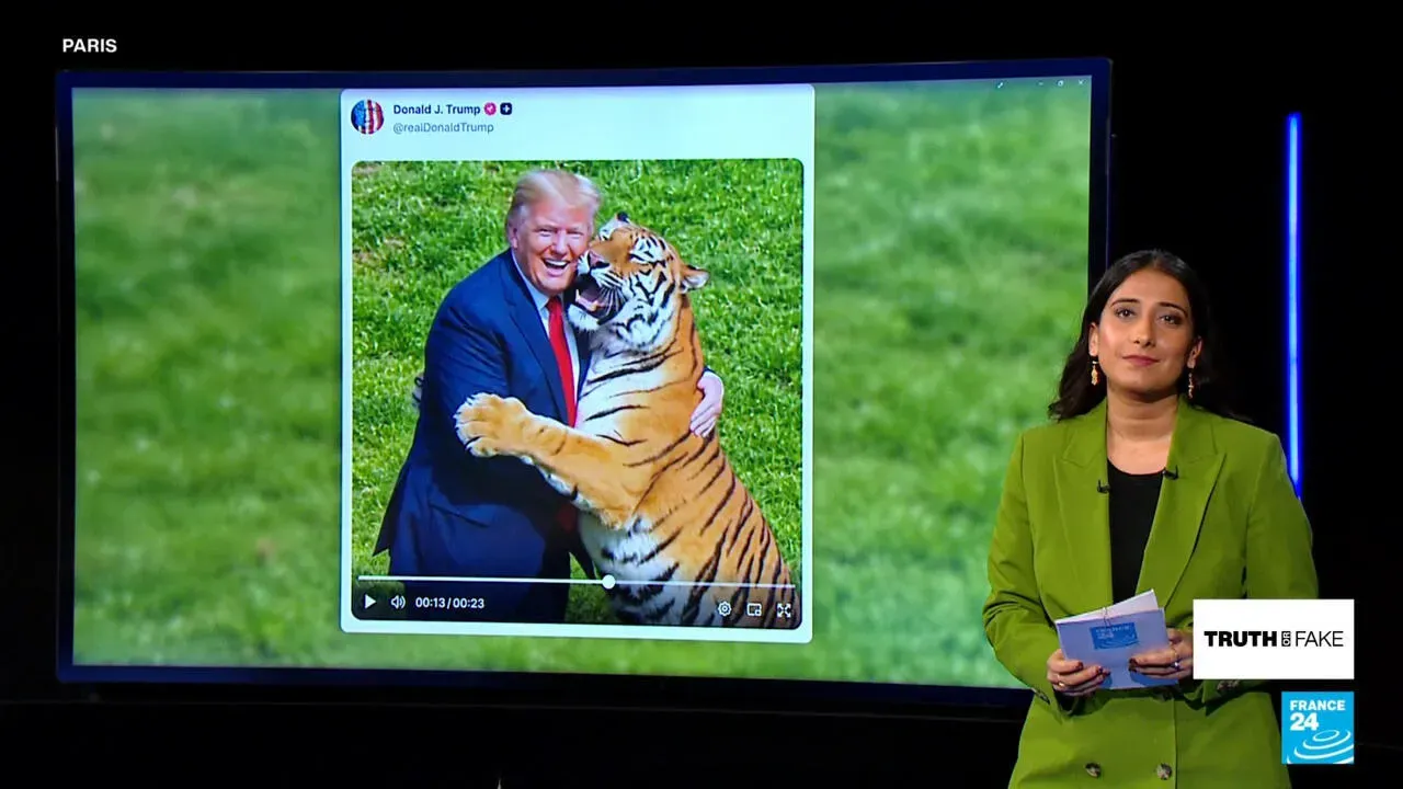 Trump sparks outrage over AI tiger video after sharing footage of fatal UK attack