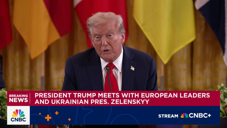 President Trump, Ukrainian President Zelenskyy, and European Union leaders meet at White House
