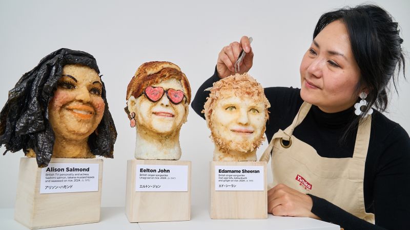 This woman sculpts celebrity busts – from sushi