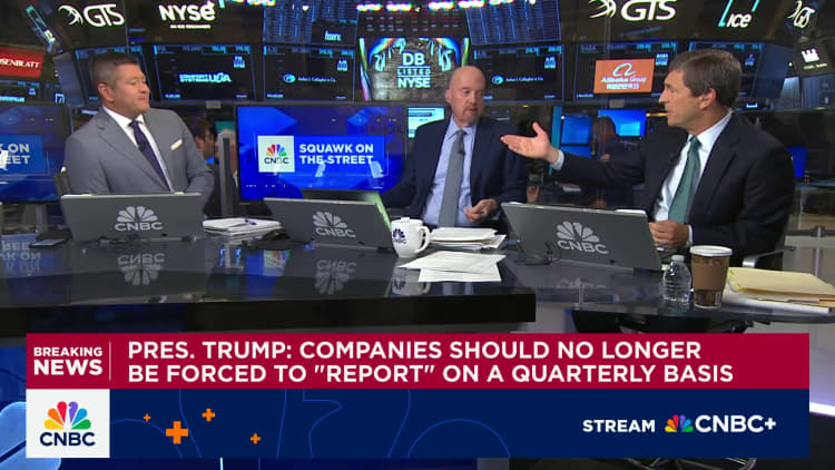 President Trump says companies should no longer be forced to report on a quarterly basis