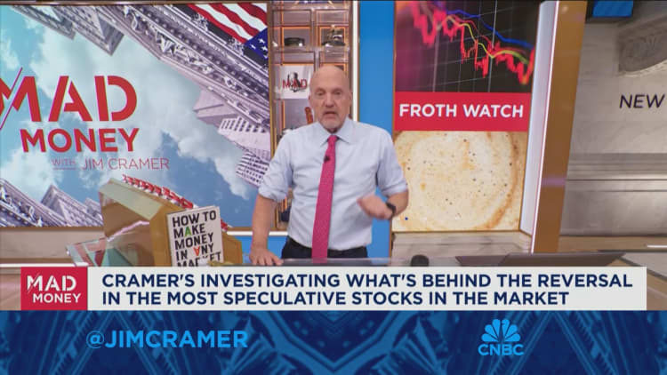 Jim Cramer investigates what's behind the reversal in the market's most speculative stocks