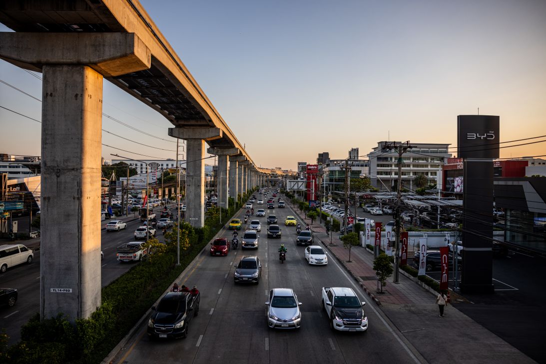 A BYD EV dealership is seen on November 30, 2024, in Bangkok, Thailand.