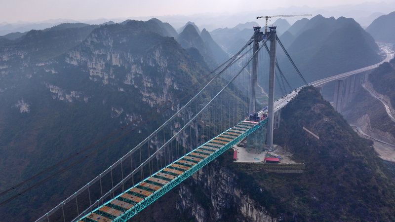 Huajiang Grand Canyon Bridge: The world’s tallest bridge will open in China this summer