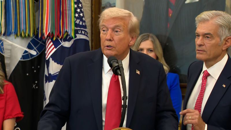 Dr. Oz interrupts Trump as he vows to decrease weight loss drug prices