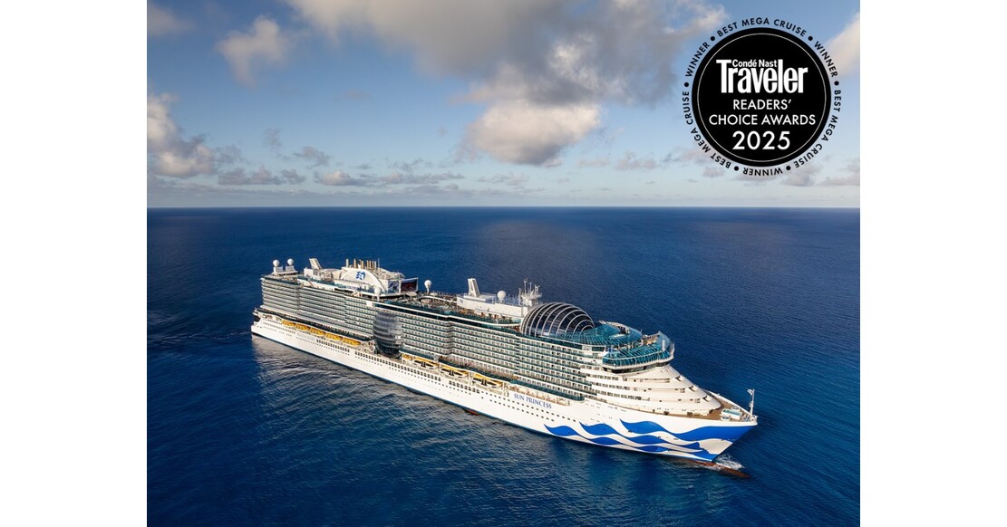 SUN PRINCESS NAMED #1 MEGA CRUISE SHIP IN 2025 CONDÉ NAST TRAVELER READERS' CHOICE AWARDS FOR SECOND CONSECUTIVE YEAR