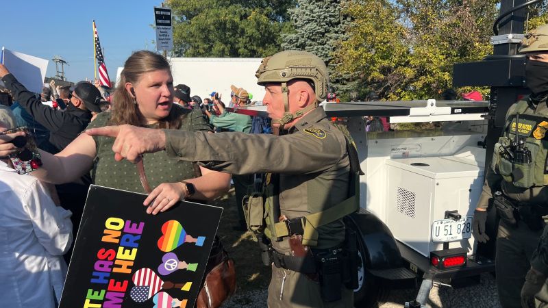Protesters arrested outside Broadview ICE facility as governor slams DHS Secretary Noem’s visit to the state