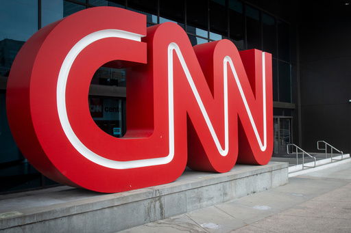 FILE - The CNN logo is displayed at the entrance to the CNN Center in Atlanta on Feb. 2