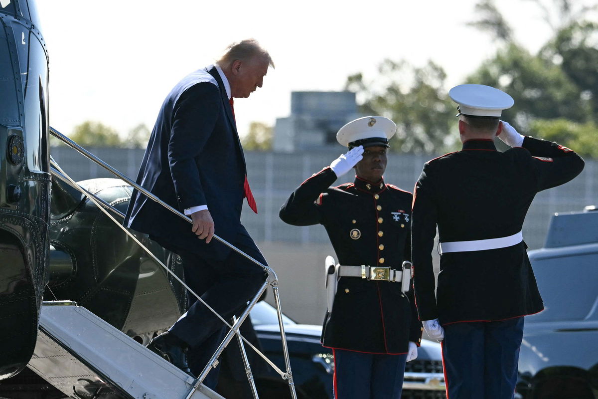 Andrew Caballero-Reynolds/AFP/Getty Images via CNN NewsourcePresident Donald Trump steps off Marine One as he arrives to Walter Reed National Military Medical Center to receive a medical checkup in Bethesda