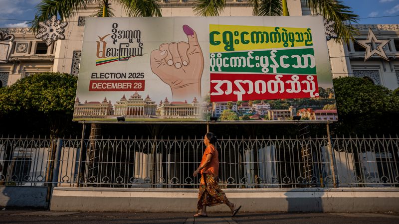 Myanmar’s military junta holds elections as civil war sparked by coup still rages