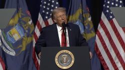 <p>President Donald Trump visited Michigan today, where he gave speech that was billed as being focused on the economy, but also touched on a <a href=