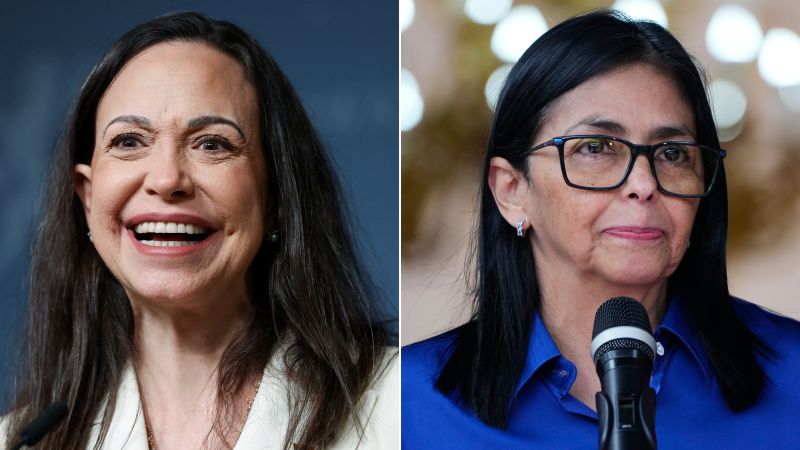 Machado and Rodriguez: The two leaders fighting for Venezuela’s future and Trump’s favor