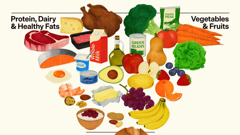New US dietary guidelines include inverted food pyramid, urge less sugar, more protein