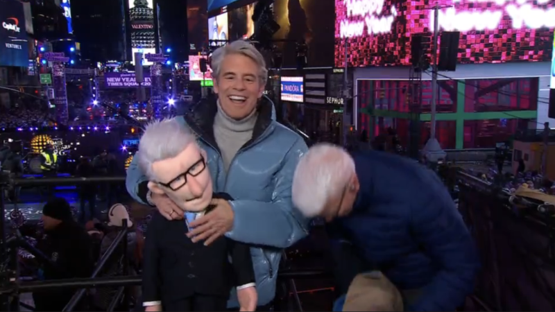 Video: Anderson Cooper and Andy Cohen were given puppets of each other on New Year’s Eve. Chaos ensues