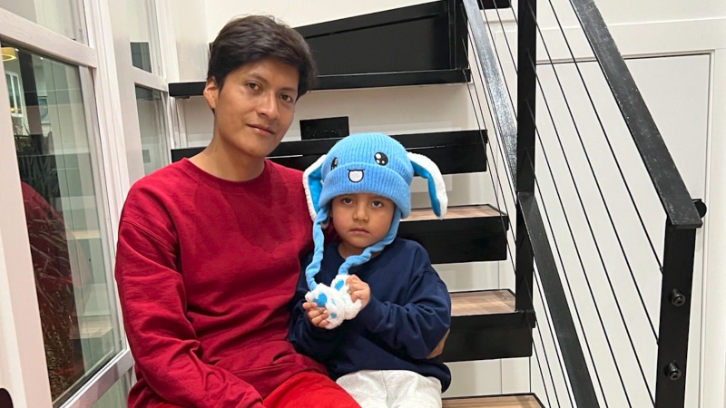 Preschooler Liam Ramos and father land in Minneapolis after being released from immigration detention