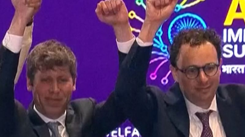 Awkward moment between AI CEOs