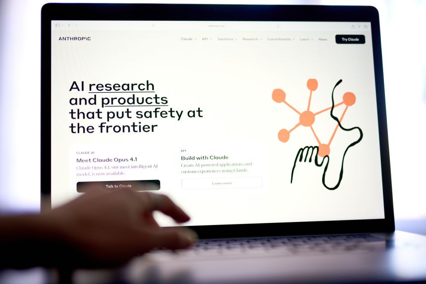 The Anthropic website on August 22, 2025.