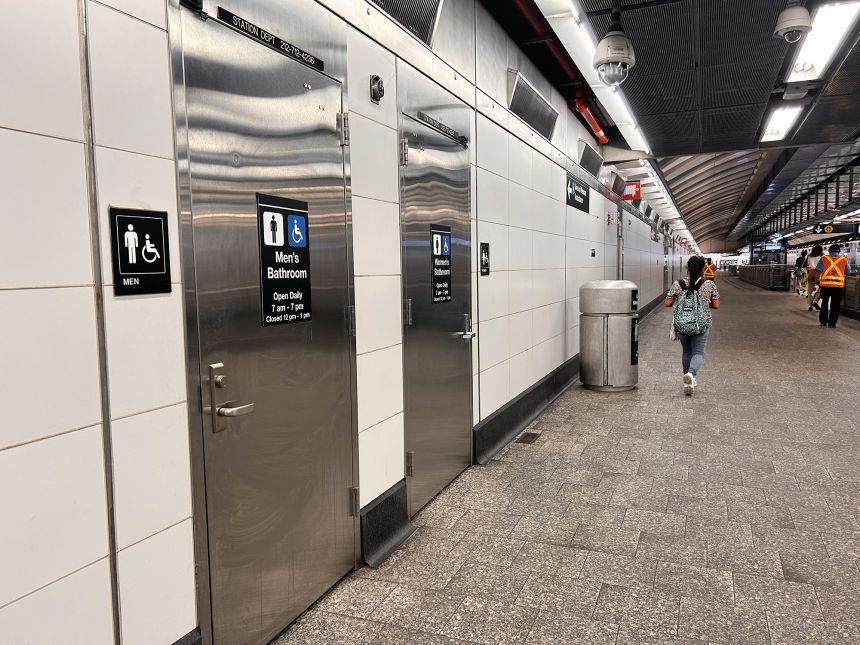 Many of the city's roughly 1,000 public bathrooms are in subway stations.