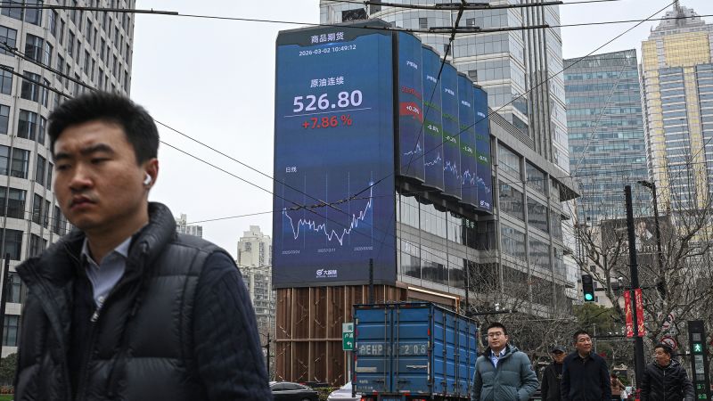 Stocks fall and oil surges as war with Iran spreads