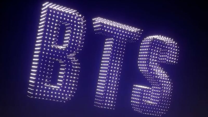 Drone show ahead of BTS comeback concert - CNN