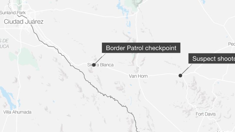 Driver killed after fleeing Texas Border Patrol checkpointin a stolen car and shooting at officers
