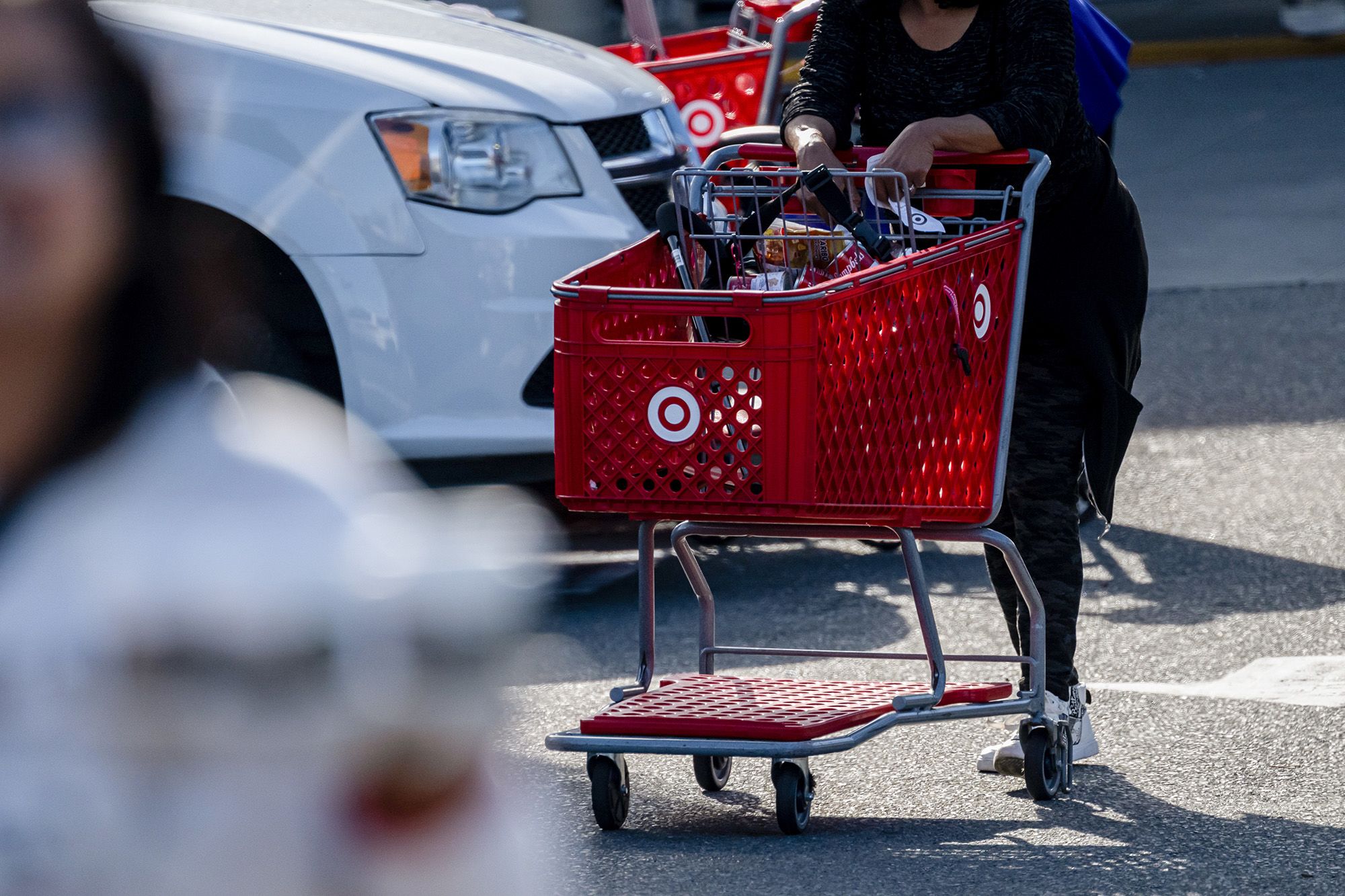 David Paul Morris/Bloomberg/Getty Images via CNN NewsourceA shopper pushes a cart outside a Target store in Emeryville