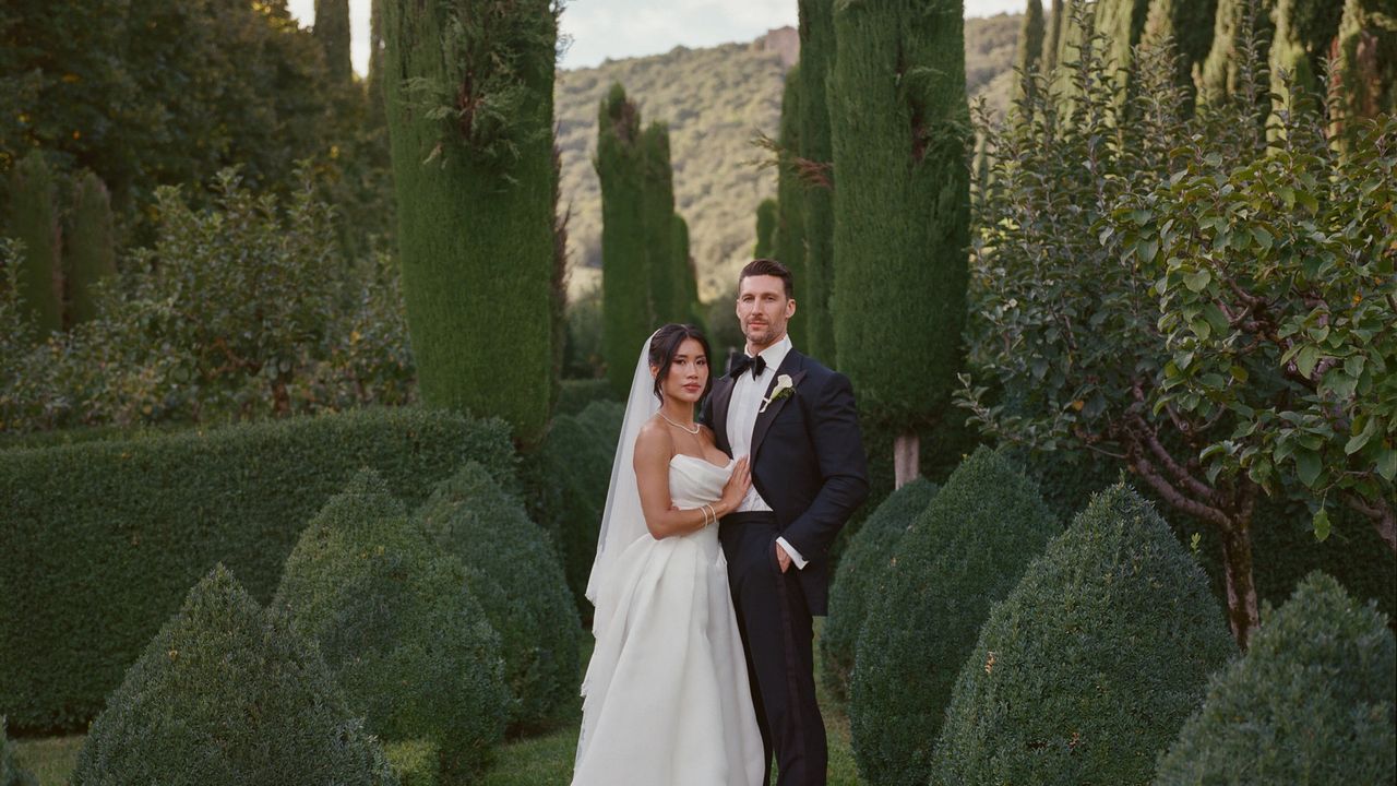 How We Pulled It Off: A Tuscany Wedding Amid Cypress Trees and Bas Reliefs