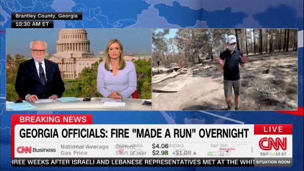 CNN reporter Derek Van Dam confronted by homeowner during Georgia wildfire