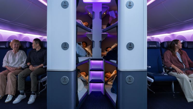 Bunk beds for economy passengers take off on Air New Zealand’s new planes