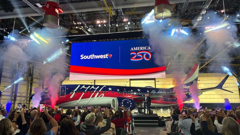 Southwest Airlines unveils ‘Independence One’ plane in honor of America’s 250th anniversary