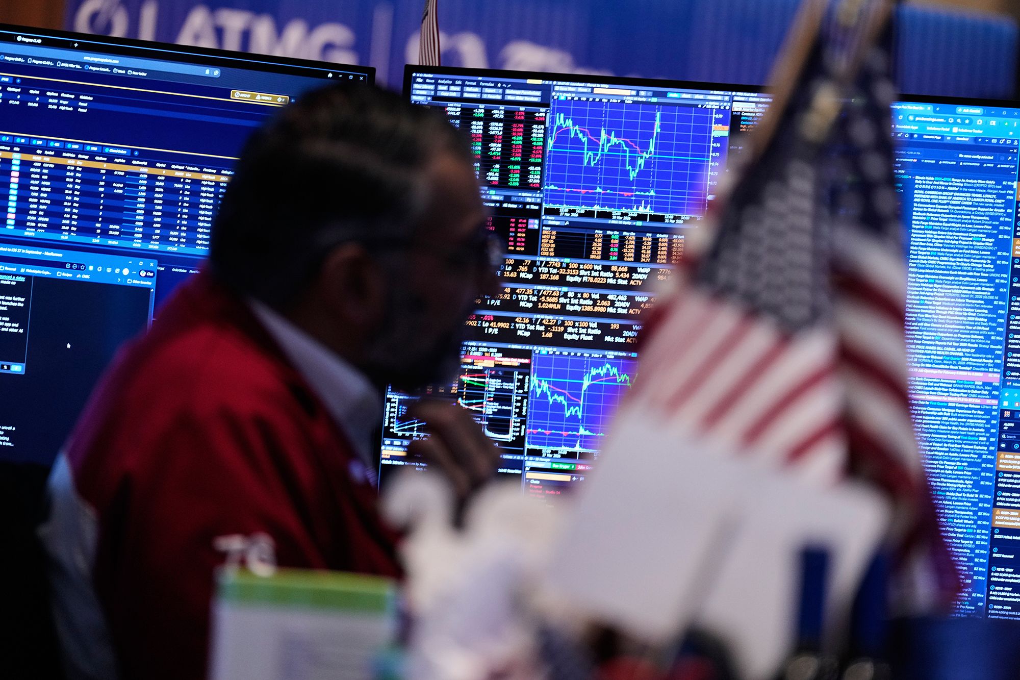 Seth Wenig/AP via CNN NewsourceStocks dropped April 2 after no clear exit plan emerged for the US-Israeli war with Iran.