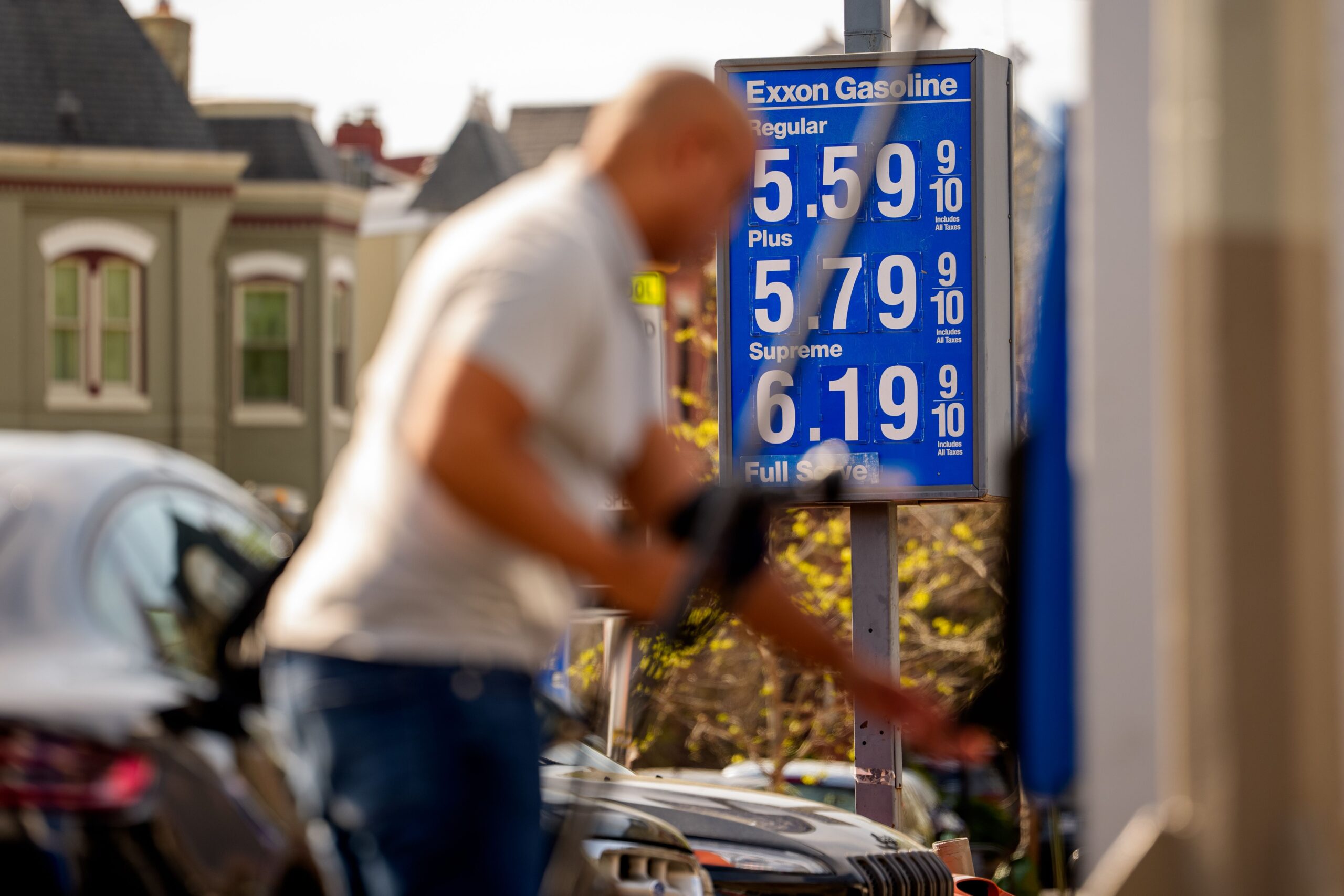 Andrew Harnik/Getty Images via CNN NewsourceSharply rising gas prices can sap household income