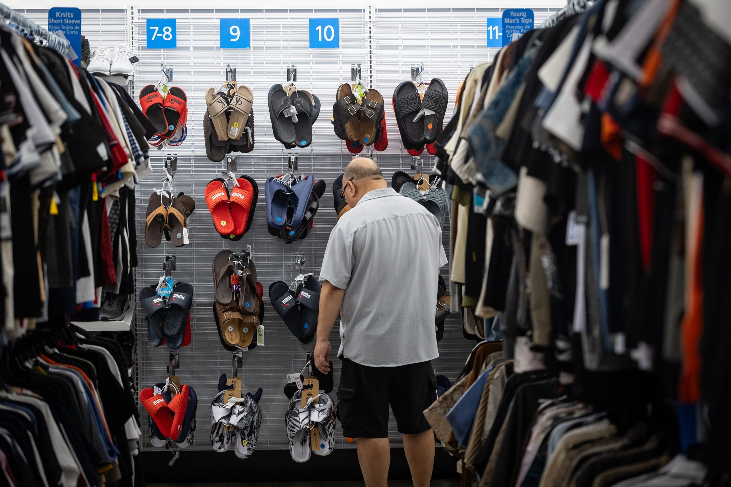 Jason Armond/Los Angeles Times/Getty Images via CNN NewsourceA man shops for sandals at a Ross store on March 17 in Alhambra