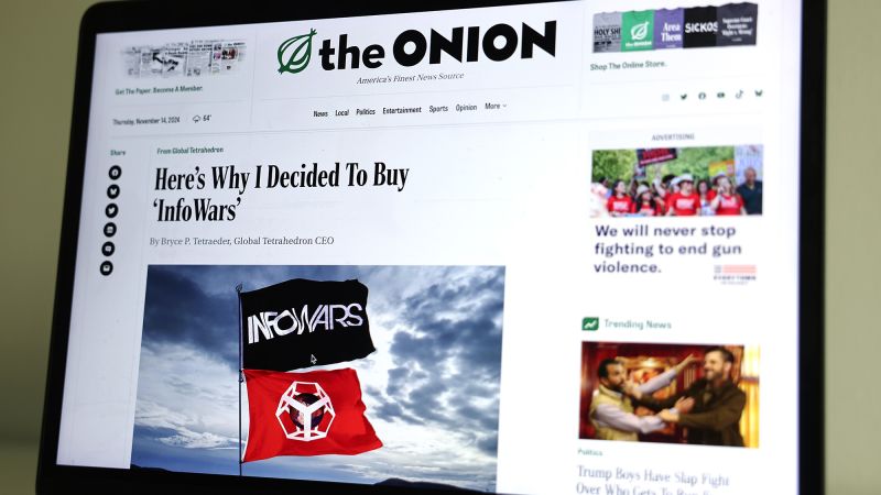 The Onion reaches new deal to take over Alex Jones’ Infowars
