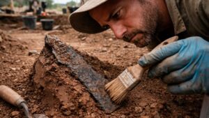 Scientists reveal an impossible artifact for its time made with iron from space, and the discovery reignites a historical debate about the Bronze Age in China.