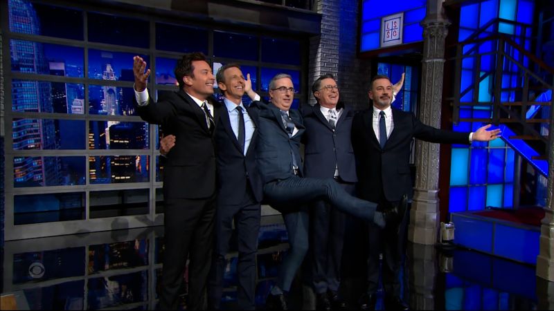 Late-night hosts appear on one of Stephen Colbert’s final episodes - CNN