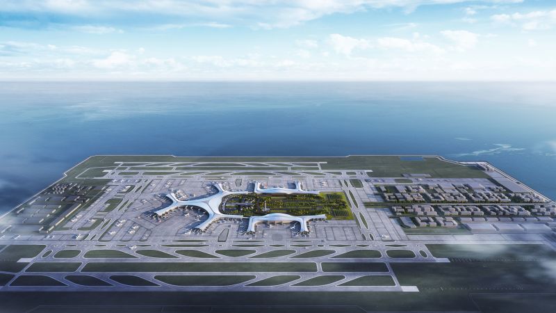 China is building the world’s largest artificial island airport