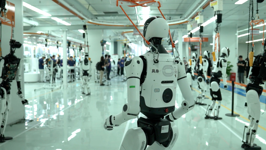 A robot factory in Beijing targets to ship 10,000 units by the end of 2026, and 500,000 by 2030, which aligns with the industry's goal to reach mass production stage of humanoid robot.