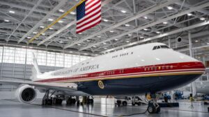 Trump unveils a new presidential airplane