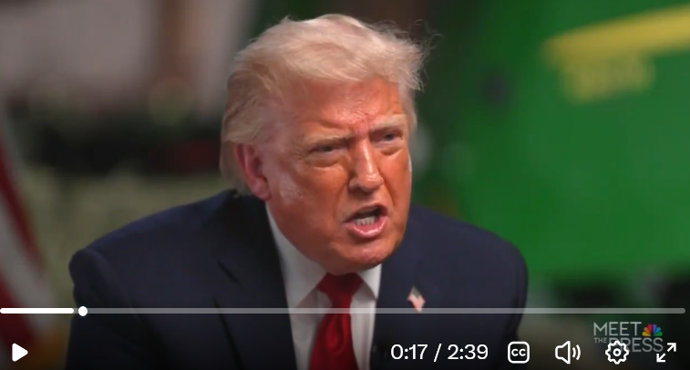 Distraught Trump Walks out on "Meet the Press" Interview, Calls Host Kristen Welker "Stupid," Plus NBC, ABC, CBS, and CNN "Crooked"