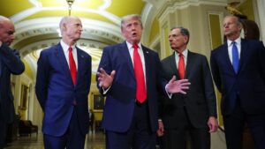 Trump’s Capitol visit devolves into shouting match with GOP senator he helped oust in primary fight