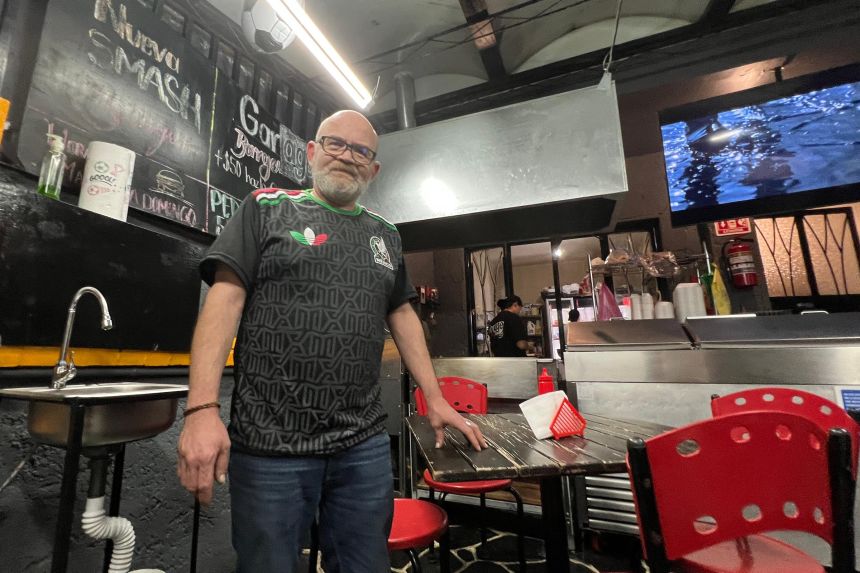Alejandro Gonzalez at his restaurant, Garage Burger, in Mexico City, Mexico, on June 9, 2026.