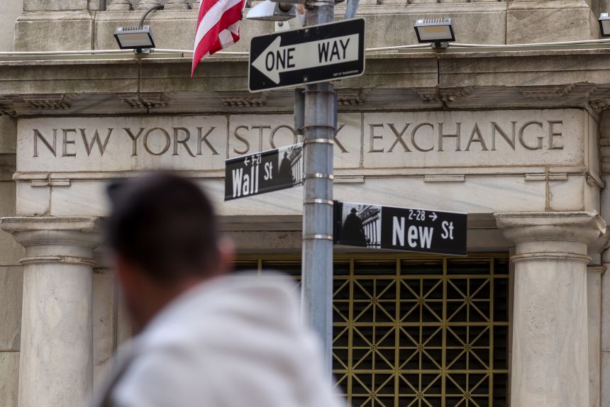 The New York Stock Exchange is seen in New York City on May 26, 2026.