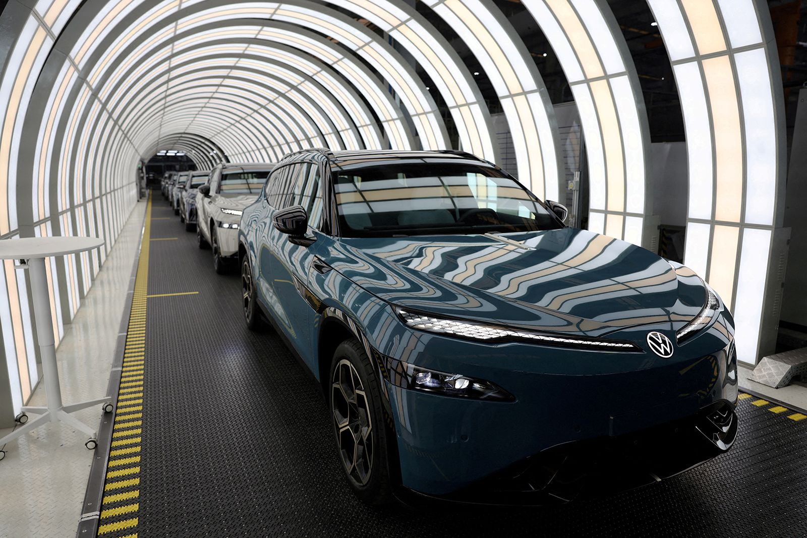 Florence Lo/Reuters/File via CNN NewsourceA Volkswagen electric vehicle pictured on the production line at the company