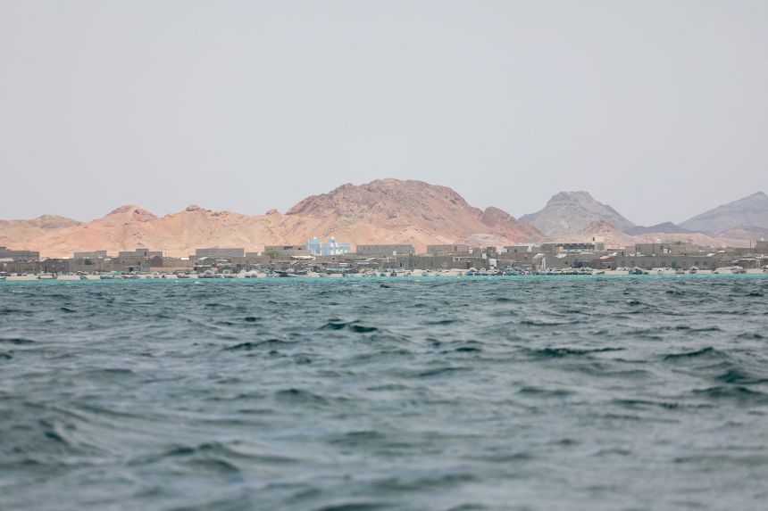 A view of a village on the coast of Bab el-Mandeb, Yemen on April 2, 2026.