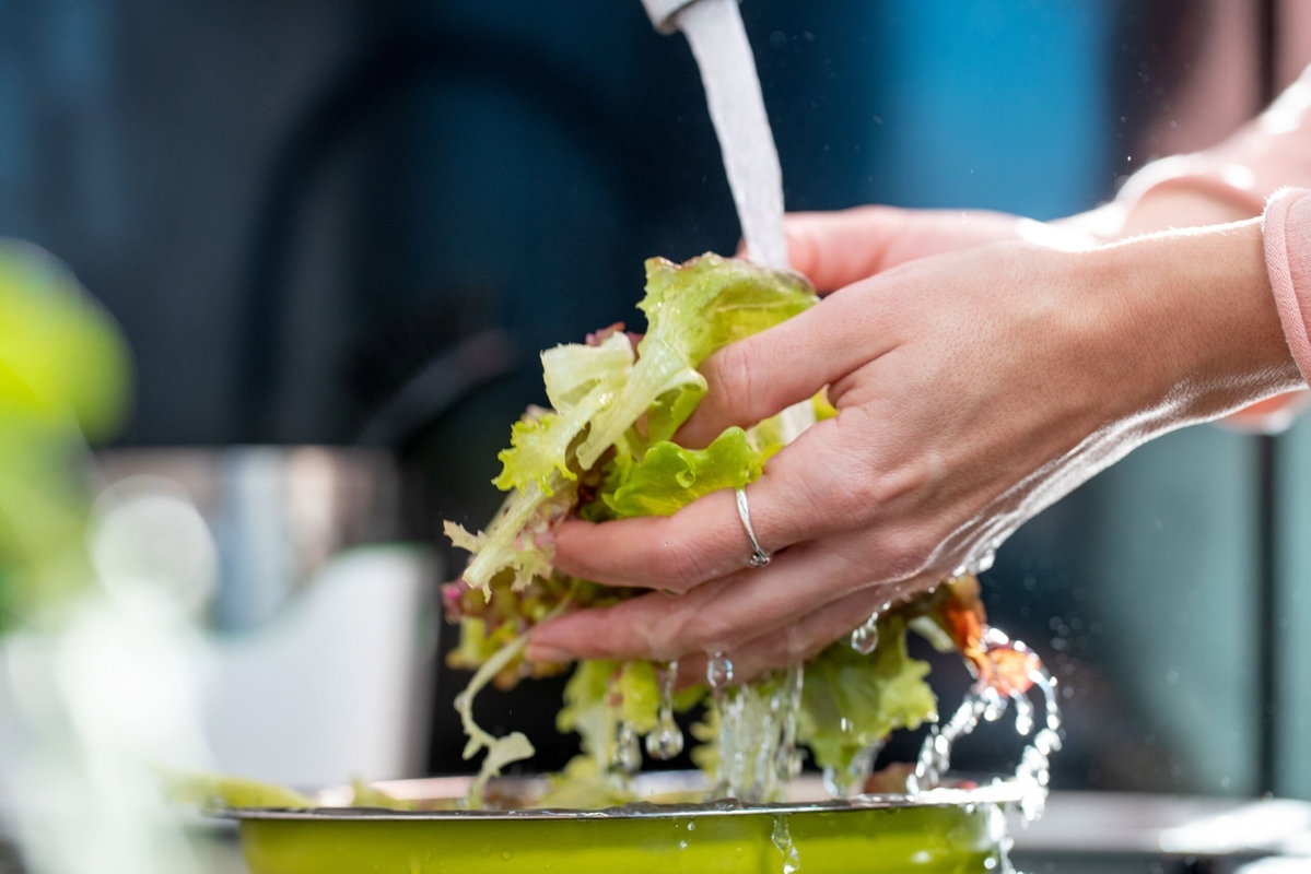 Zoranm/E+/Getty Images via CNN NewsourceWashing produce may reduce the risk of getting diarrhea caused by the parasite cyclospora