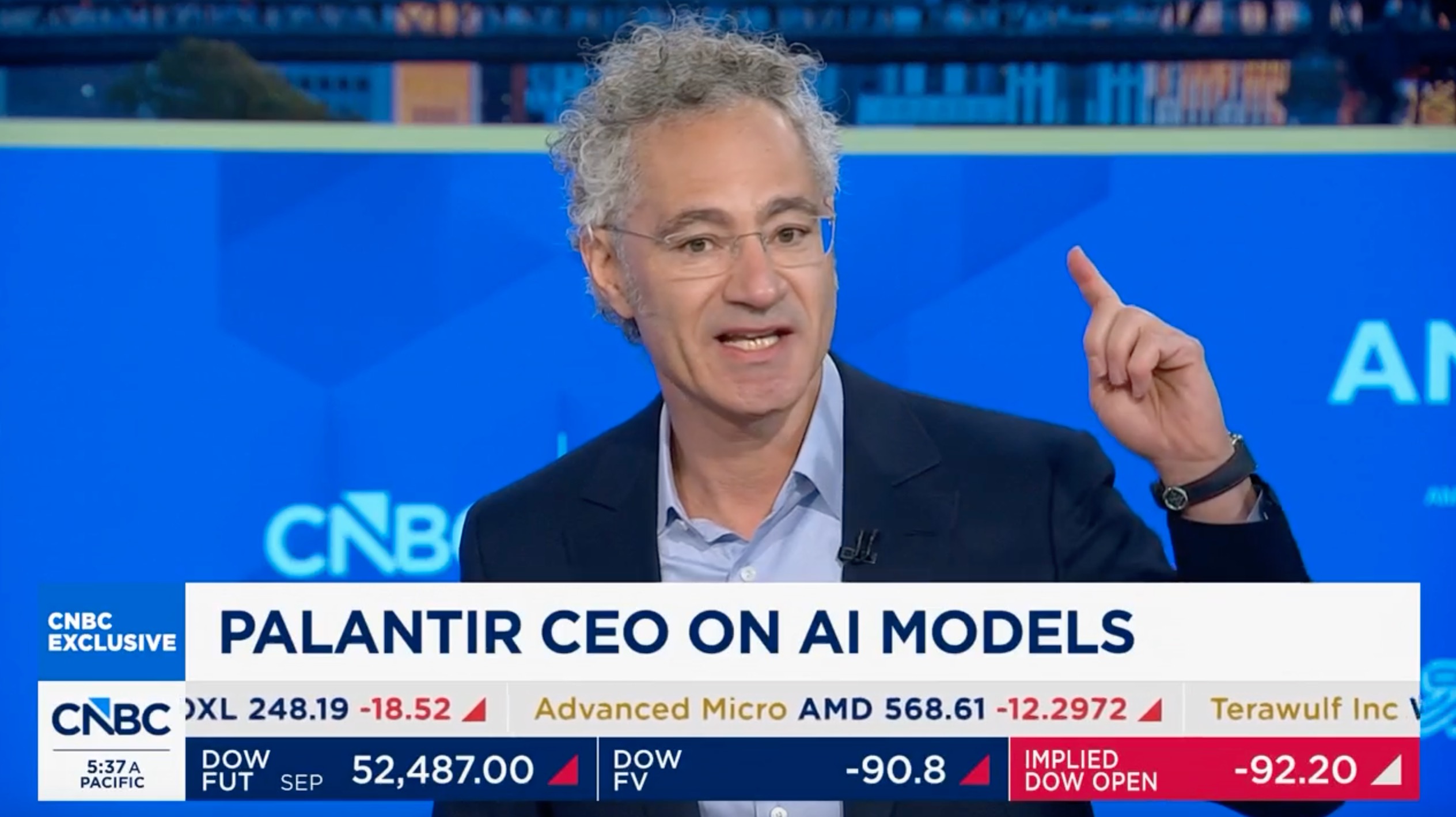 CNBC Anchor Left Stunned as Palantir CEO Blows His Stack
